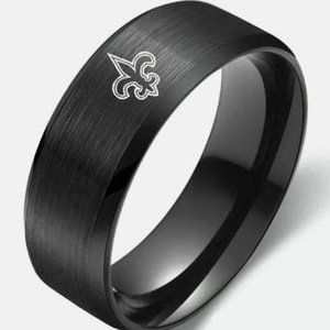 New Orleans Saints Stainless Steel Ring Band